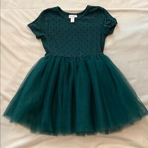 Cat & Jack Teal Polka Dot Tulle Dress